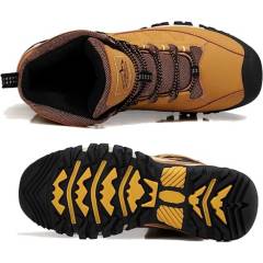 SHANDIAN - Zapatos de montaña impermeable y antideslizante de hombre