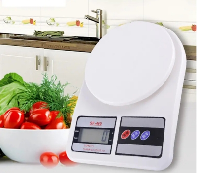 Balanza Pesa Digital Para Cocina Comercio De 7 Kg Color Blanco