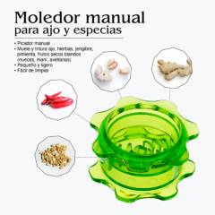 WANNA - Moledor de ajo y especies Triturador manual y ergonómico Prensa
