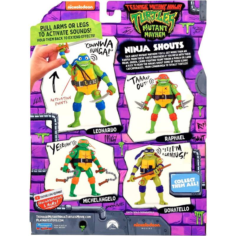 TORTUGAS NINJA Las Tortugas Ninja Figura 14 Cm Donatello Con Sonido