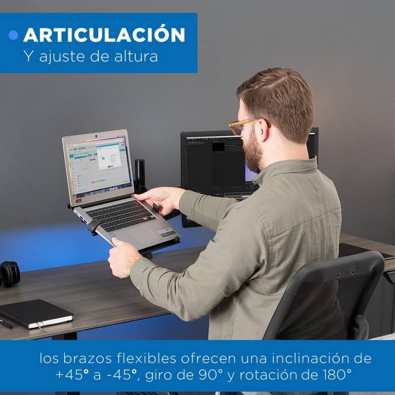 LINKON Brazo Soporte Doble Para 2 Monitores Linkon Escritorio Gas