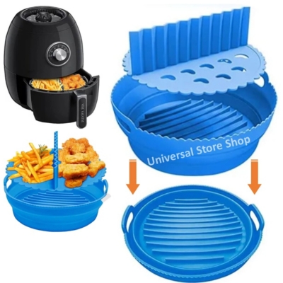 GENERICO Bandeja Silicona De Air Fryer Freidora Aire Horno Azul