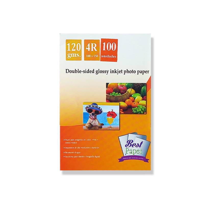 GENERICO Papel fotográfico doble cara glossy 10x15 120g - Best Paper
