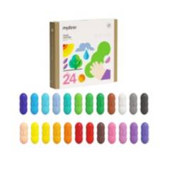 MIDEER - Crayones Ergonómicos Para Niños - 24 colores