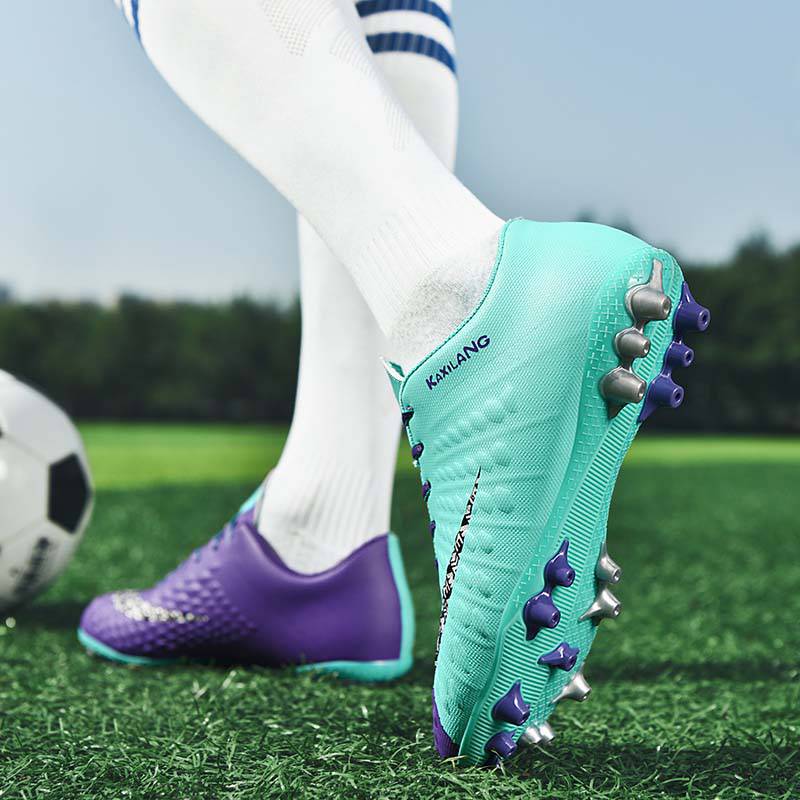 Zapatillas para fútbol hombrede fútbol turf hightoptf para hombre- azul  oscuro GENERICO