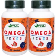 FNL - 2X Omega 3 Pekes Para Niños 60 Caps Blandas Alimento Cerebro