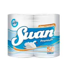 SWAN - Papel Higiénico Swan Doble Hoja 4 Unid. 50 Metros C/u