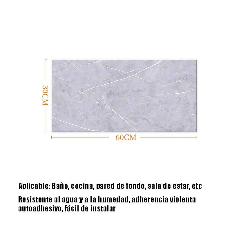 CRUSEC Pack 50 Laminas Autoadhesivas Pared Marmol Pvc Impermeable - Blanco