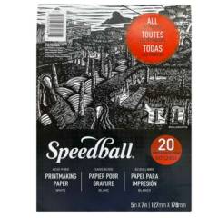 SPEEDBALL - Block Papel Para Grabado Speedball 245gr 12.7x17.8cm 20hjs
