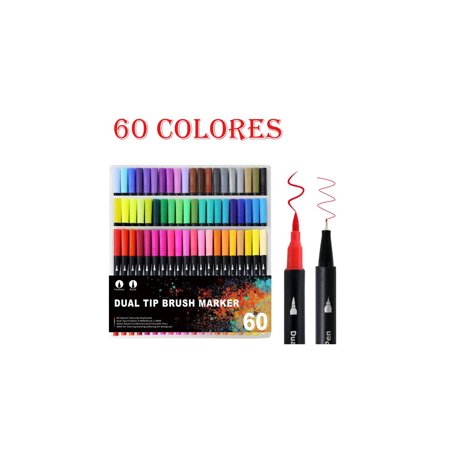 Marcadores Profesionales Markers X60 Colores Doble Punta