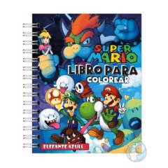 ELEFANTE AZULL - Libro para colorear Super Mario