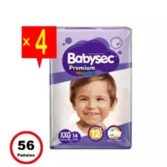 BABYSEC - Babysec Premium - Pack X4 Paquetes - 14 Und. C/U - Talla XXG