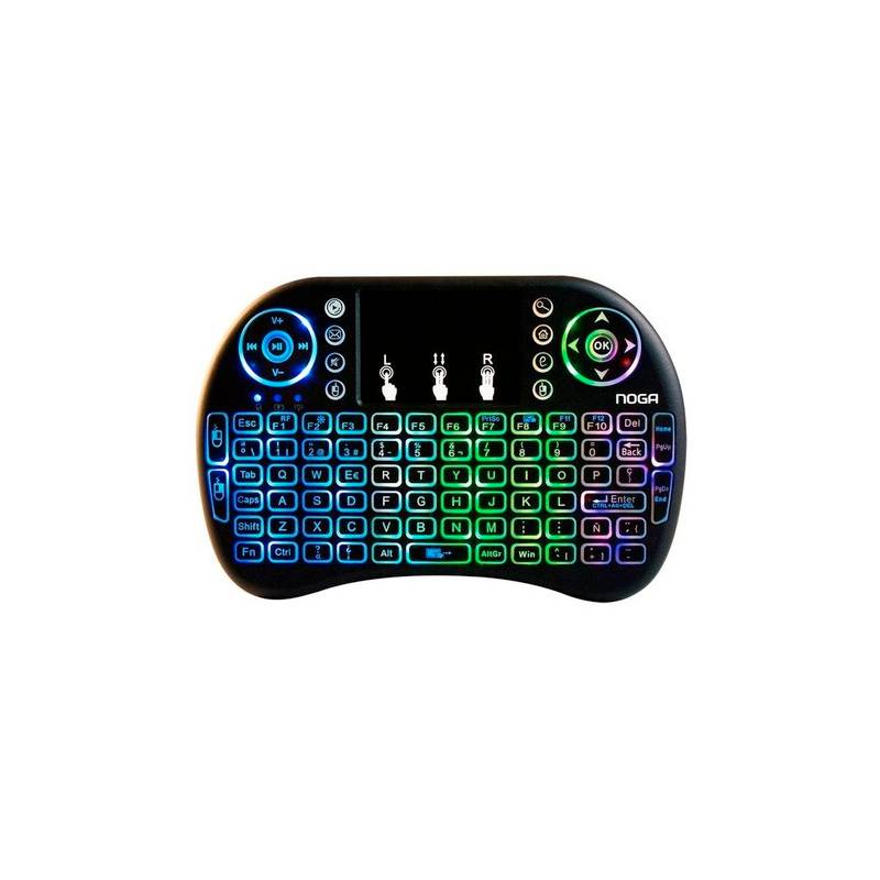 GENERICO Mini Teclado Inalámbrico Con Iluminación RGB Mouse Touchpad