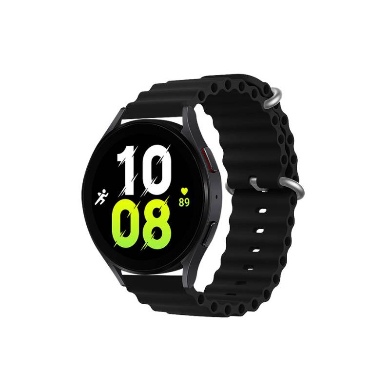 GENERICO Correa de silicona para smartwatch de 20mm Color Negro