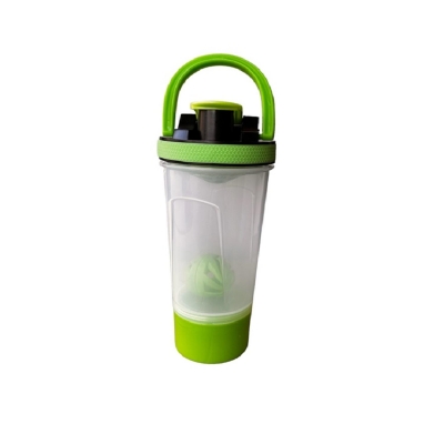 Shaker 2 en 1: Botella Mezclador Batidos Proteína 700ml Gym - Verde - Talla  Única