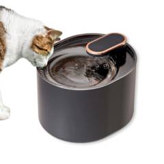 SANTU HOME & DECO - Bebedero Gatos Perros Mascotas Eléctrico Negro