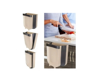 Papelera Plegable Basurero Cocina Ergonómico Puerta Multiuso