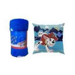 UNIVERSAL - Pack Cojin + Manta Coral Patrulla Canina Paw Azul  Jp Ideas