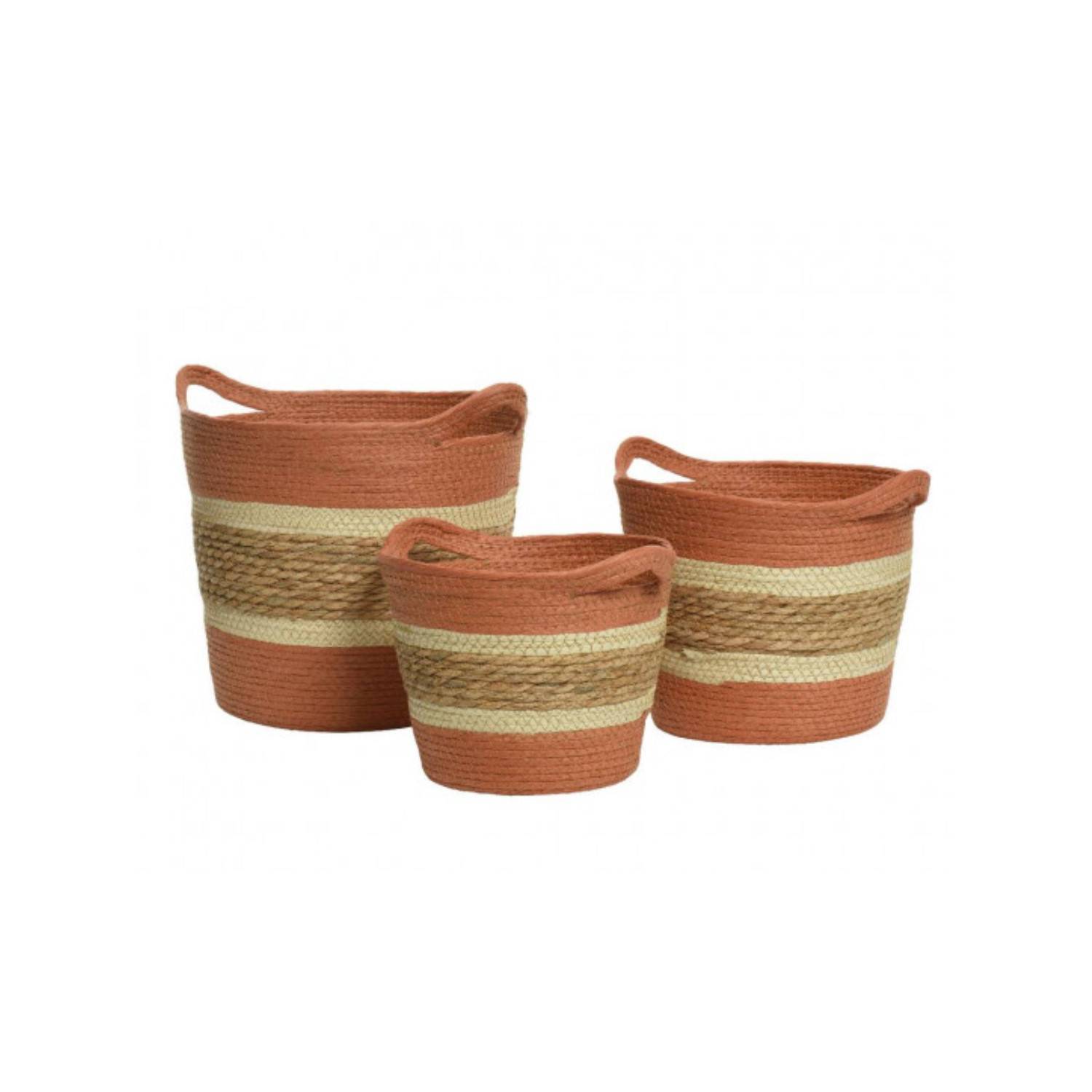 Set de 4 Canastos Organizadores Terracota