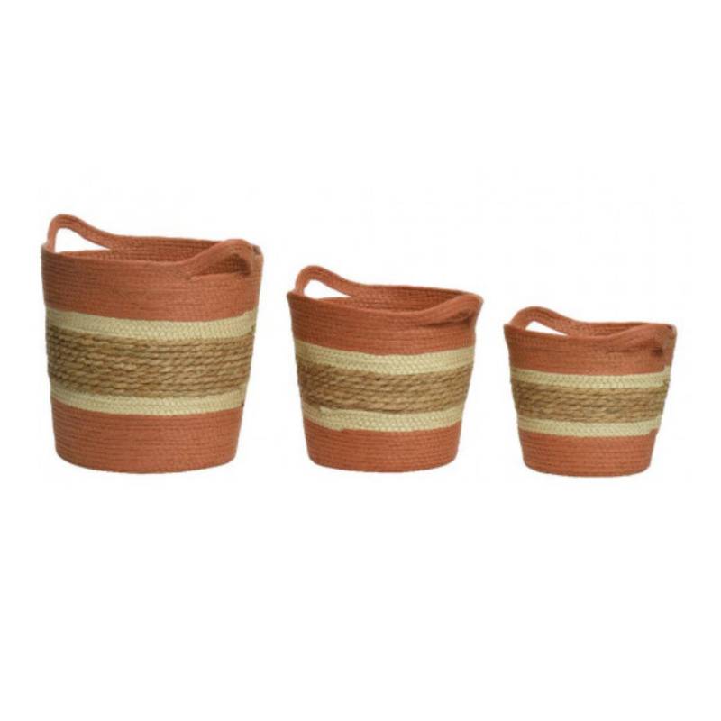 Set de 4 Canastos Organizadores Terracota