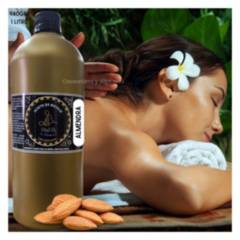 GENERICO - Aceite especial para masajes uso profesional 1 LITRO Aroma ALMENDRA