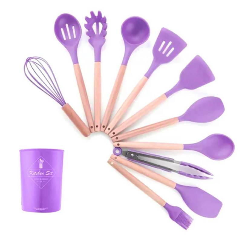 Utensilios de cocina en silicona set x 12 - Clikoutlet