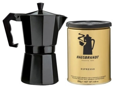 Hausbrandt Cafetera Italiana Moka 3 tazas