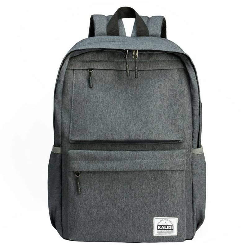 Mochila casual de lona para laptop para hombre, Gris-oscuro, Mochilas de  mochila