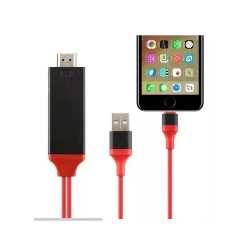 GENERICO Cable Adaptador Hdmi Usb Lightning Compatible Con iPhone