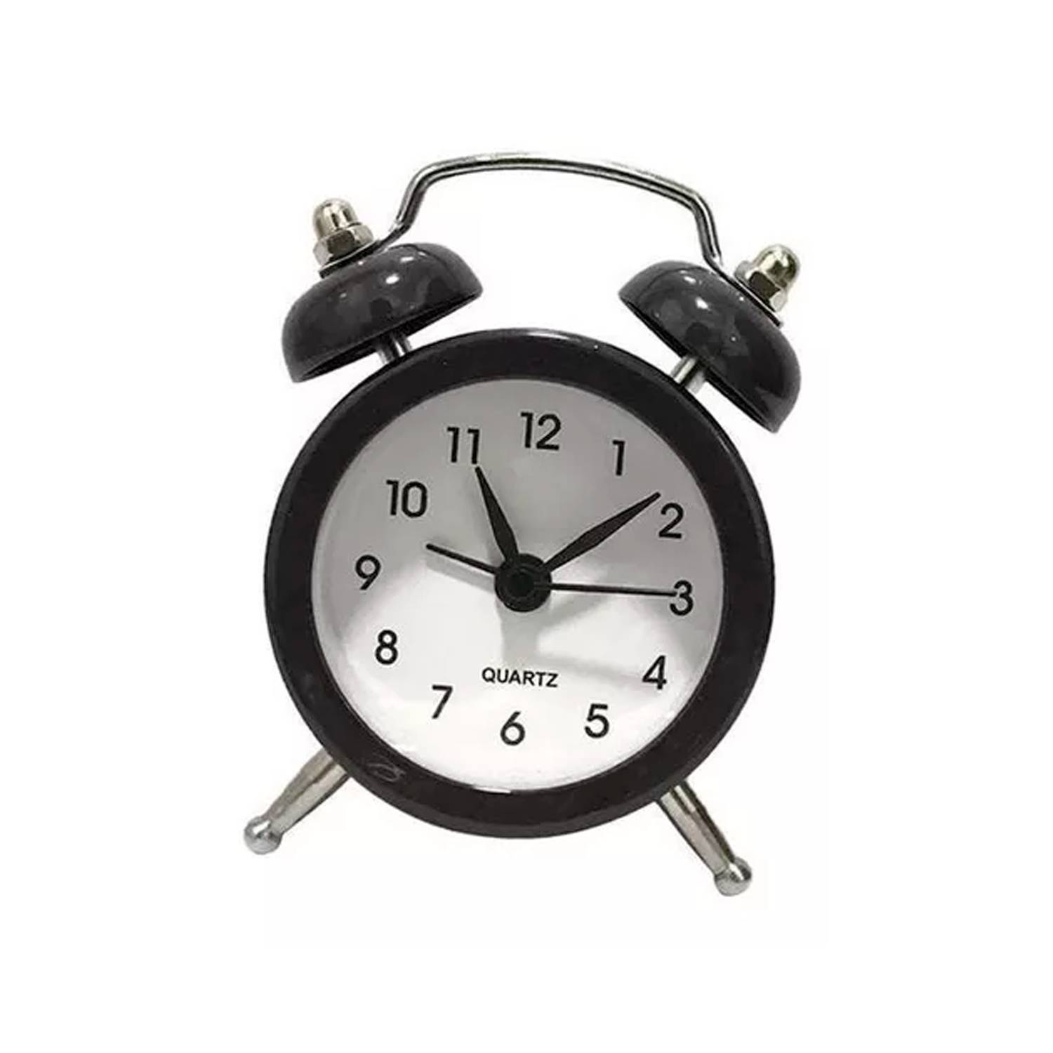 GENERICO Reloj Despertador Antiguo Metalico Doble Campana NEGRO
