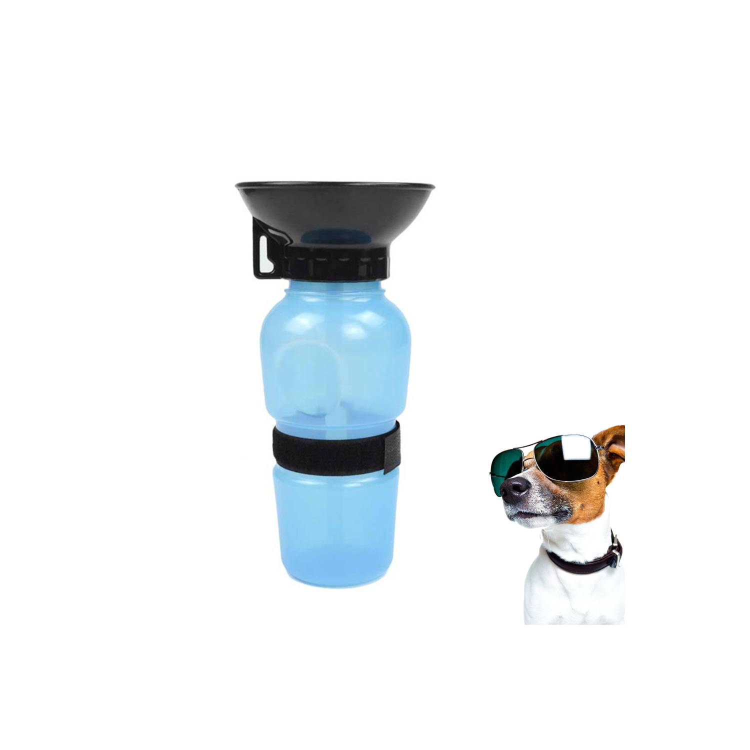 Botella de Agua para Perros Portátil con Bebedero 500 ml