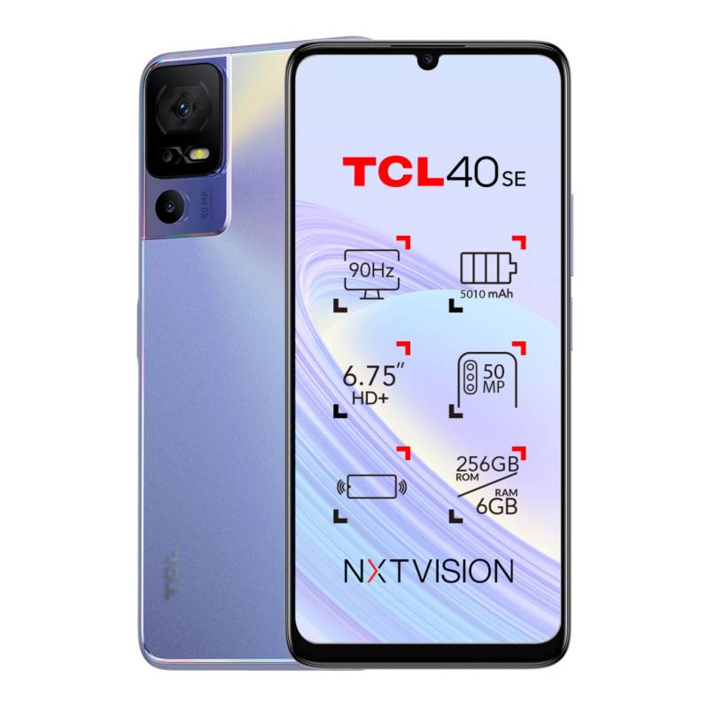 TCL 40 SE 6GB/256GB Púrpura - Teléfono móvil