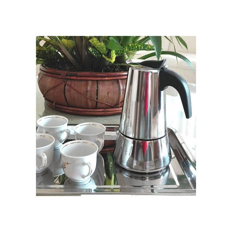 GENERICO Cafetera Italiana Acero Inoxidable 6 Tazas Cocina Tetera