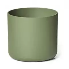 EURO3PLAST - Macetero de plástico reciclado 13x12 cm color oliva