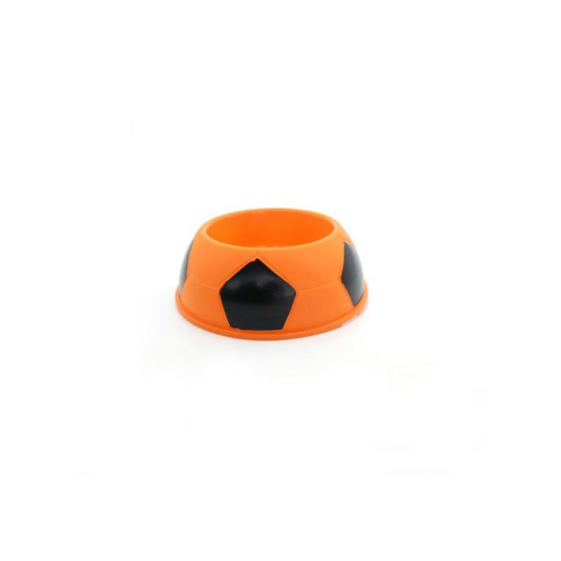 OEM - Plato mascota pelota de futbol naranja19cm x 7cm
