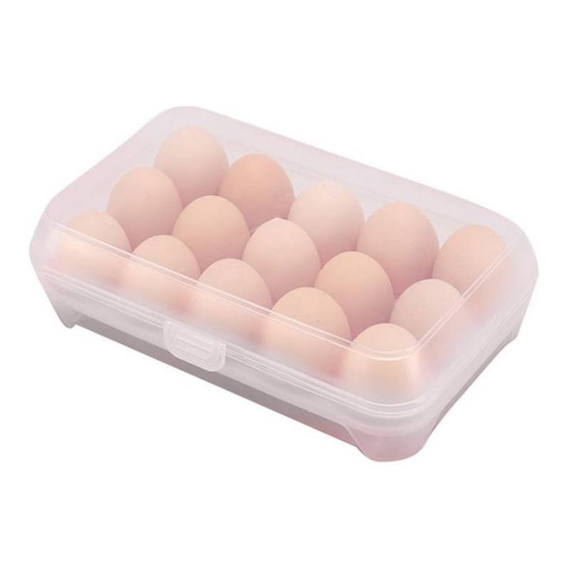 GENERICO Pack X3 Organizador De Huevos Caja Para 15 Unidades Huevera