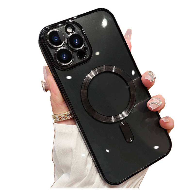 Funda de Silicona con MagSafe para iPhone 15 Pro Max Negra