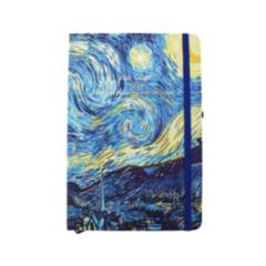 NEWTREE - Agenda Elástico Azul Van Gogh 21x14cm
