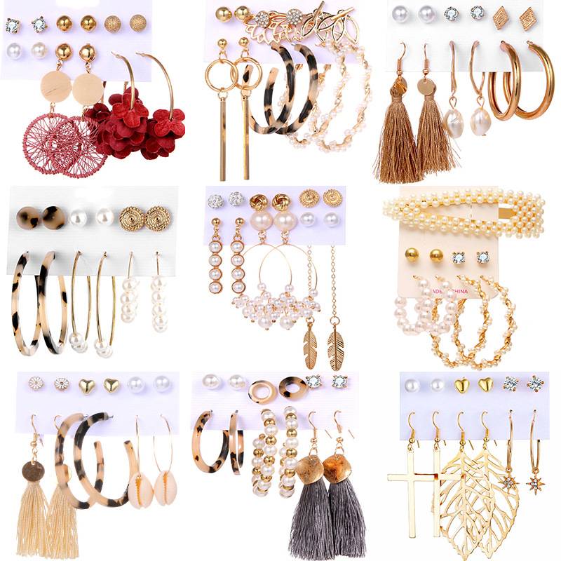 VATYERTY 54 pares de pendientes de perlas acrílicas para mujeres-3