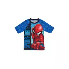 DISNEY - Polera Niño UV50+ Disney Spiderman Azul M/Corta DISNEY.