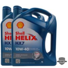 SHELL - Aceite para Motor 10w40 Shell Helix HX7 4Lts. x 2 unidades
