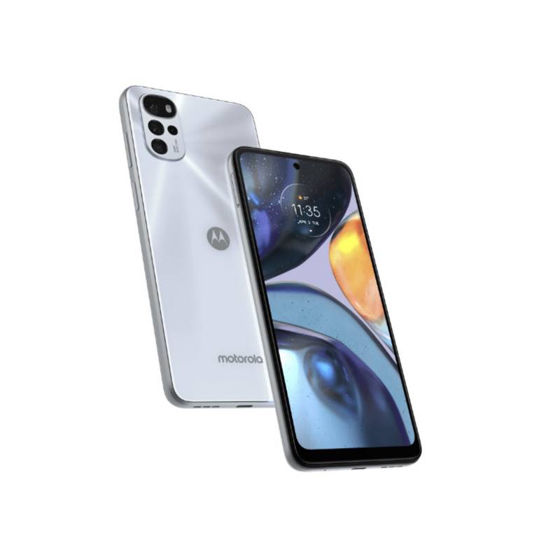 Smartphone Motorola Moto E22 4GB RAM 128GB Almacenamiento 16MP Blanco