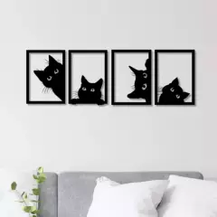 GENERICO - Cuadro decorativo Gatos Curiosos