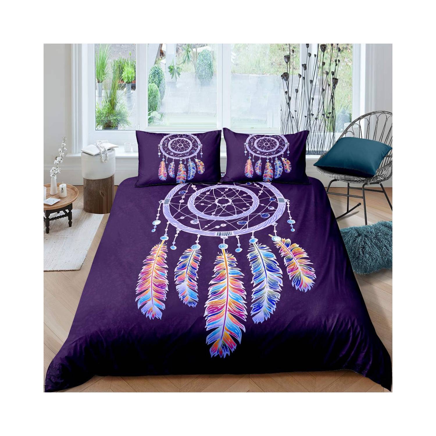 Cubre Cama Queen Mandala Verano Cover 2 Plazas Fundas Vip