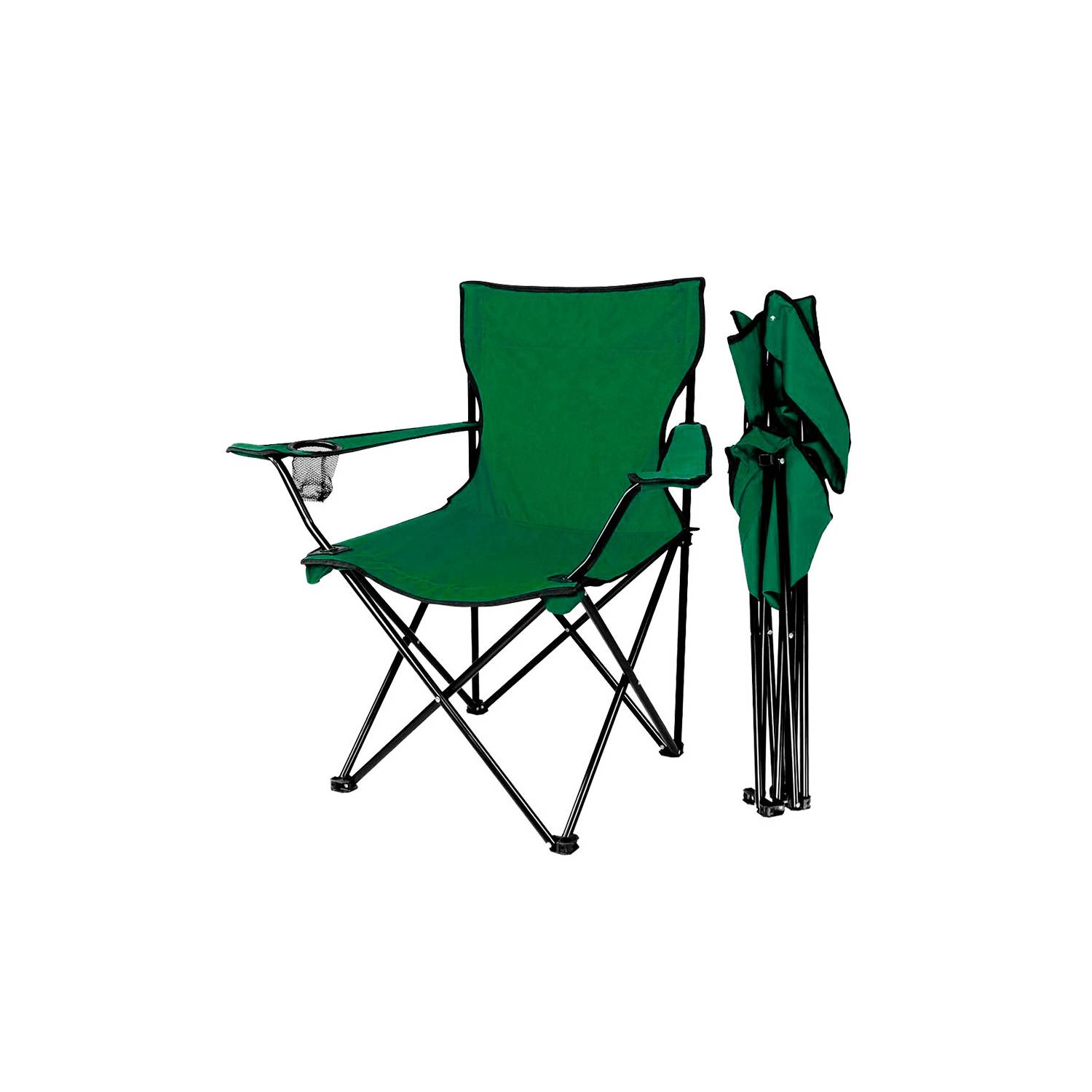Silla camping plegable portavaso verde SCD02VE – BulFeRod Tienda