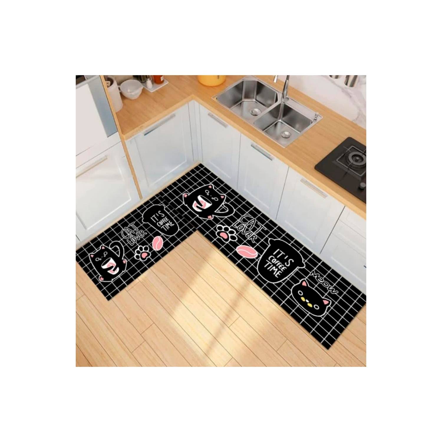 Ripley - PACK X 2 ALFOMBRA DECORATIVA TAPETE ANTIDESLIZANTE COCINA