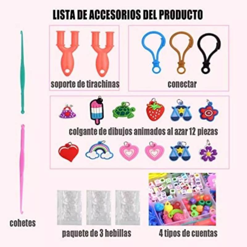 GENERICO Kit Para Hacer Pulseras De Elástico 23 Colores
