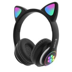 MONSTER AUDIO - Audifono Wireless Monster Kids Cat Negro Luz Led