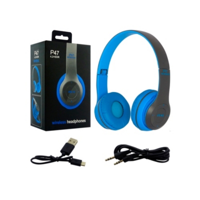Audífonos Bluetooth P47 Con Radio Mp3 y Micrófono Incorporado