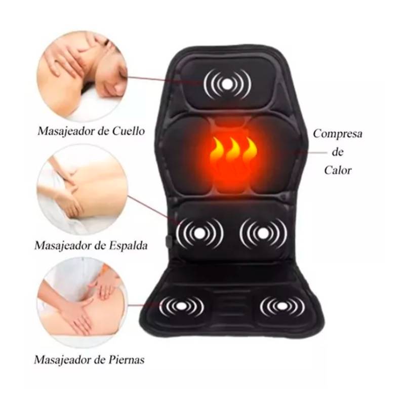 Pistola Masaje Homedics + Asiento Masajeador Espalda Cuello